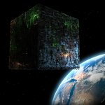 Borg Cube Over Earth