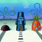 Spongebob Patrick and Squidward's house