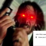 John wick pop-up meme