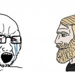 Chad vs crying liberal - Imgflip