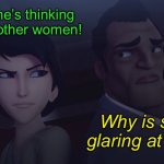 Fowler June | I bet he’s thinking about other women! Why is she glaring at me? | image tagged in a fowler june,transformers,transformers prime,tfp,june darby,agent fowler | made w/ Imgflip meme maker