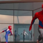 spider man running from scientists GIF Template