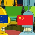 Benderama | I'M NOT SAD BECAUSE I FINALLY FOUND SOMEONE AS GREAT AS ME. IT'S LIKE I ALWAYS SAY, "MAKE NEW FRIENDS AND KEEP THE OLD. ONE IS SILVER--"; "AND THE OTHER'S GOLD." | image tagged in benderama,futurama,eu,china,bender,lol | made w/ Imgflip meme maker