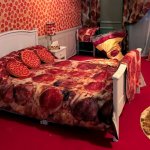 Pizza themed hotel room