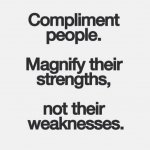 Compliment people