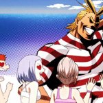 All Might at the beach