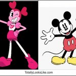 Spinel quite Looks like Mickey Mouse | image tagged in totally looks like,mickey mouse,steven universe | made w/ Imgflip meme maker