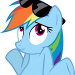 Shrugged Rainbow Dash (MLP)