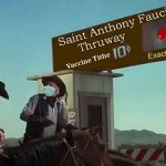 Saint Anthony Fauci toll booth large