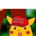 MAGA surprised Pikachu HD deep-fried 1 meme