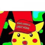 MAGA surprised Pikachu HD deep-fried 2 meme