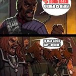 Klingons | YOUR
      DORN DASH 
ORDER IS HERE! DORN DASH; IT IS A GOOD DAY TO DINE! | image tagged in klingons | made w/ Imgflip meme maker