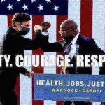 Ossoff Warnock unity courage respect deep-fried