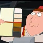 Peter Griffin color chart