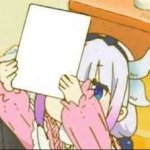 Kanna holding a sign meme