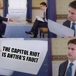 denial  at his finest | THE CAPITOL RIOT IS ANTIFA'S FAULT | image tagged in trump paper,fascism,capitol,antifa,coup,blame | made w/ Imgflip meme maker