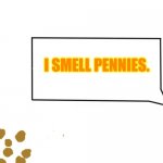 Finally I can keep these pennies to myself... | I SMELL PENNIES. | image tagged in flareon says | made w/ Imgflip meme maker