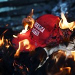 Burning maga cap