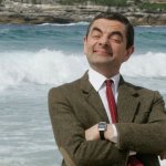 mr bean smug face