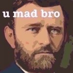 Ulysses S. Grant u mad bro posterized jpeg degrade meme