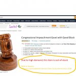 Amazon Impeachment Gavel Out of Stock Due to High Demand