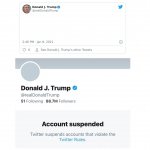 Trump Twitter Account Suspended