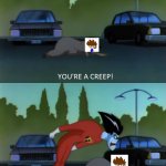 Freakazoid deals with Bluespider17 | BIAS; BLUE | image tagged in freakazoid know how to deal with creeps,bluespider17,deviantart,bias,creep,creeps | made w/ Imgflip meme maker