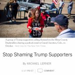 NYT stop shaming Trump supporters