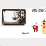 Numberblocks 1 and 21 watching TV | We like TV! It's nice! It's good! | image tagged in numberblock 1 watching tv | made w/ Imgflip meme maker