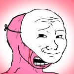 Red crying wojak mask meme
