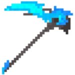 Blue pixel scythe