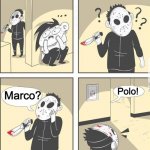 Marco Polo | Marco? Polo! | image tagged in jason,marco polo | made w/ Imgflip meme maker