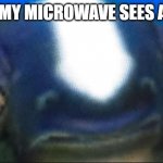 subnautica seamoth cuddlefish | WHAT MY MICROWAVE SEES AT 1 AM | image tagged in subnautica seamoth cuddlefish | made w/ Imgflip meme maker