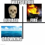 Ways to die meme