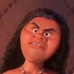 Maui face on Mona's body meme