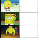 New meme template (name: Buff Spongebob) meme