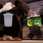 Nothing to see here, just trash | image tagged in mighty eagle angry birds | made w/ Imgflip meme maker