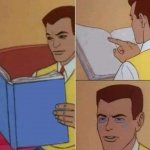 Peter Parker Reading Book & Crying meme