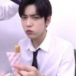 Soobin looking disgusted with his churro