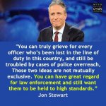 Jon Stewart quote police officers meme