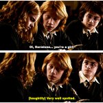 hermione you're a girl