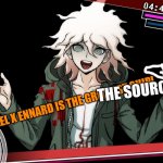 *in Hajimes voice* NO THATS WRONG | THE SOURCE CODES; MICHAEL X ENNARD IS THE GREATEST SHIP! | image tagged in nonstop debate | made w/ Imgflip meme maker