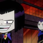 Raven smiles for the first time GIF Template