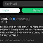 Gab trust the plan