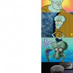 Handsome to Ugly Squidward extended meme