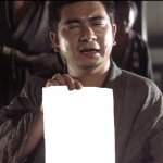 Zatoichi holds a piece of paper meme