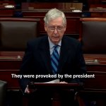Mitch McConnell they were provoked by the president