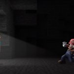 Mario meets Steve and creeper meme