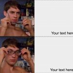 peter parker glasses meme