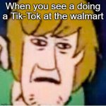 heck tik tok | When you see a doing a Tik-Tok at the walmart | image tagged in shaggy,tik tok sucks,shaggy meme,memes,wait youre actually reading these tags | made w/ Imgflip meme maker